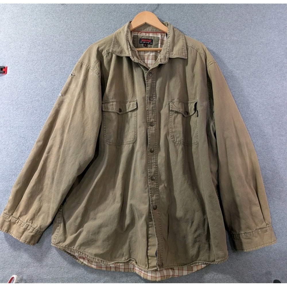 Wolverine Men's XXL Thrashed Work Shirt Jacket‎ Distressed Grunge Gorpcore Punk